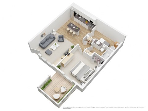 1 Bedroom/ 1 Bathroom